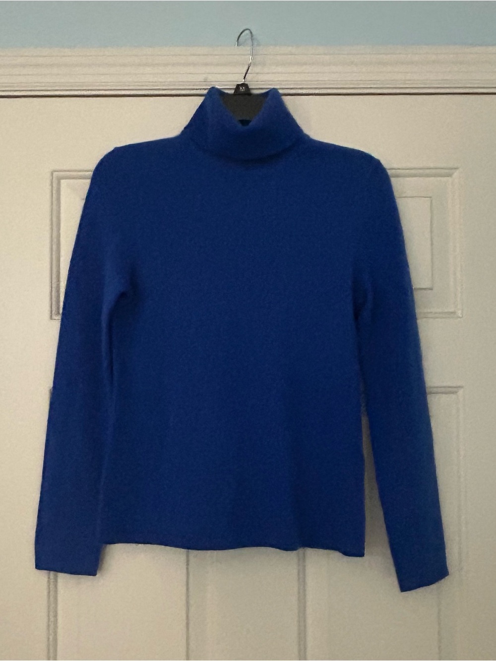 Lord & Taylor Royal Blue Turtleneck Cashmere Sweater